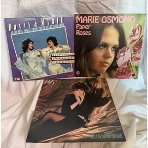 Vintage Marie Osmond Lp Lot Of Three Paper Roses Donnie Marie There's No Stoppin